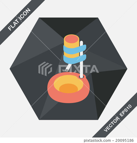 Pet water drinking flat icon with long shadow, eps10 Pet water drinking flat icon with long shadow, eps10 20095186