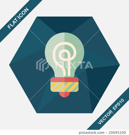 Light bulb flat icon with long shadow,eps10 - Stock Illustration ...