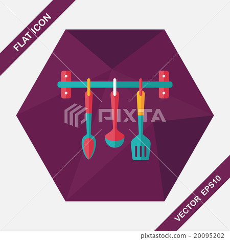 kitchenware spatula flat icon with long shadow,eps10 kitchenware spatula flat icon with long shadow,eps10 20095202