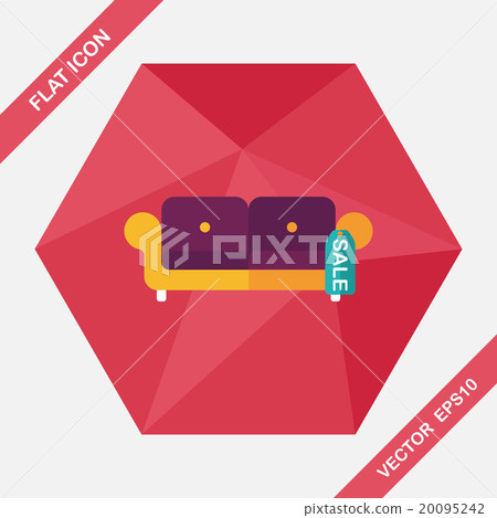 shopping sale sofa flat icon with long shadow,eps10 shopping sale sofa flat icon with long shadow,eps10 20095242