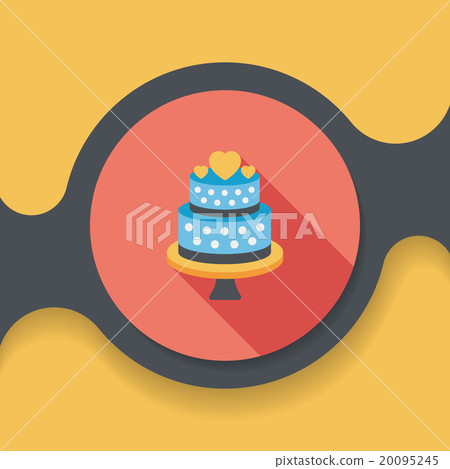 wedding cake flat icon with long shadow,eps10 20095245