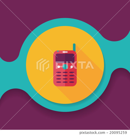 Mobile phone flat icon with long shadow,eps10 Mobile phone flat icon with long shadow,eps10 20095259
