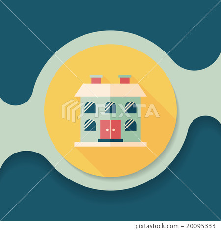 Building flat icon with long shadow,eps10 - Stock Illustration ...