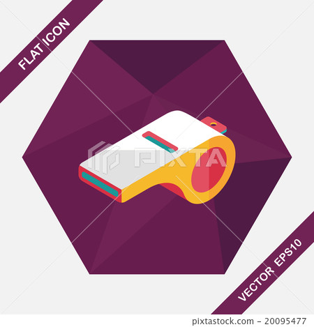 whistle flat icon with long shadow,eps10 20095477