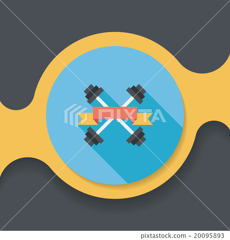 weightlifting flags flat icon with long shadow,eps10 20095893