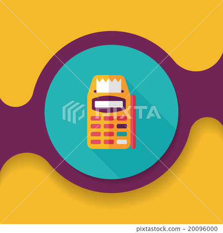 Credit card machine flat icon with long shadow,eps10 Credit card machine flat icon with long shadow,eps10 20096000