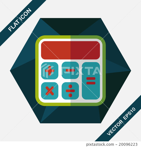 calculator flat icon with long shadow,eps10 calculator flat icon with long shadow,eps10 20096223