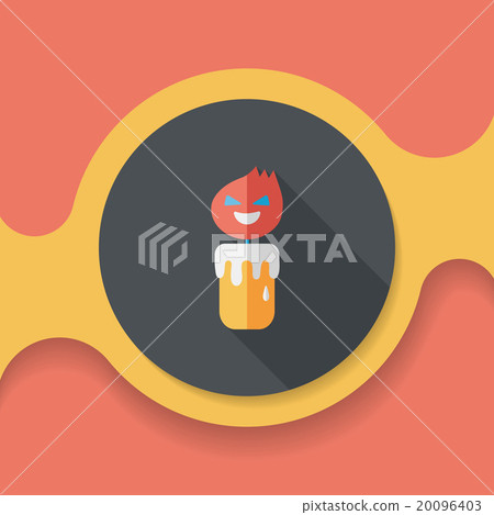 halloween candle flat icon with long shadow,eps10 20096403