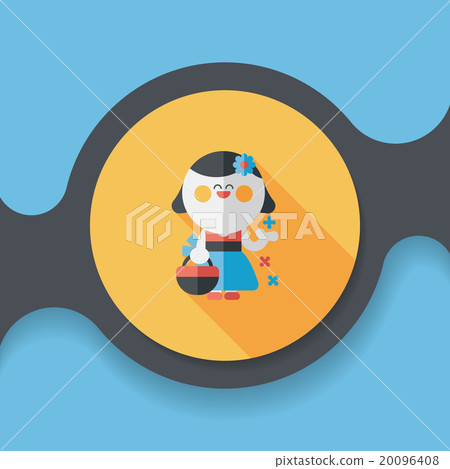 wedding flower girl flat icon with long shadow,eps10 wedding flower girl flat icon with long shadow,eps10 20096408