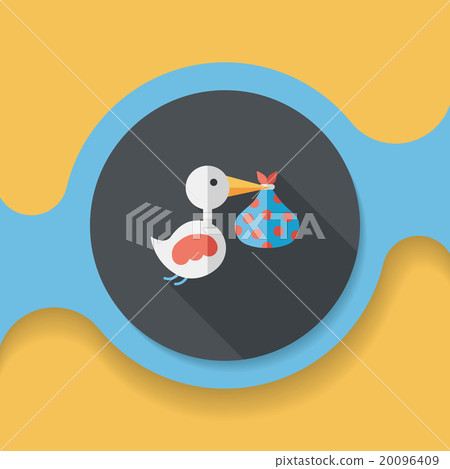 bird and baby flat icon with long shadow,eps10 bird and baby flat icon with long shadow,eps10 20096409