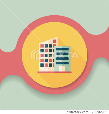 Building flat icon with long shadow,eps10 - Stock Illustration ...