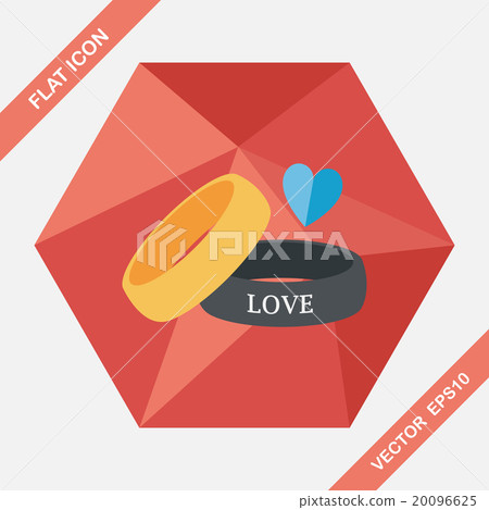 Valentine's Day couple bracelet flat icon with long shadow,eps10 Valentine's Day couple bracelet flat icon with long shadow,eps10 20096625