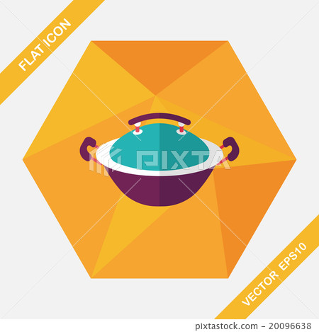 kitchenware pot flat icon with long shadow,eps10 20096638