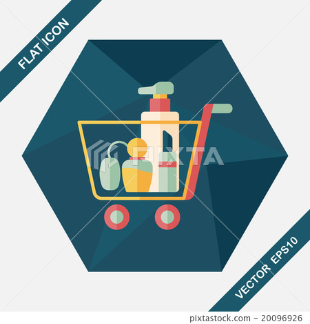 shopping perfume and lipsticks flat icon with long shadow,eps10 shopping perfume and lipsticks flat icon with long shadow,eps10 20096926