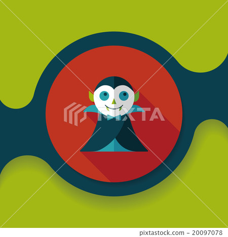 Vampire flat icon with long shadow, eps10 20097078