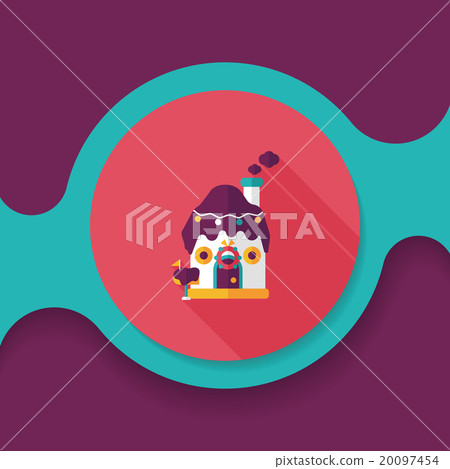 Gingerbread house flat icon with long shadow,eps10 Gingerbread house flat icon with long shadow,eps10 20097454