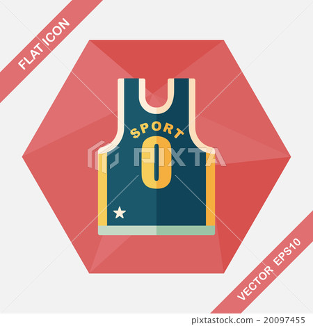 basketball clothing flat icon with long shadow,eps10 20097455
