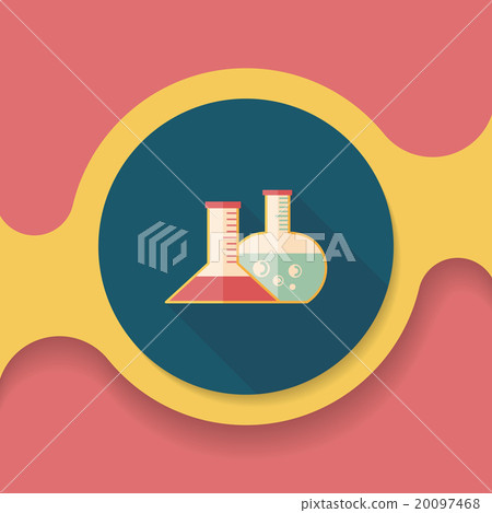 test tube flat icon with long shadow-插圖素材 [20097468] - PIXTA圖庫