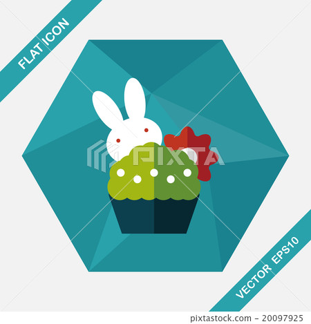 easter bunny flat icon with long shadow,eps10 easter bunny flat icon with long shadow,eps10 20097925