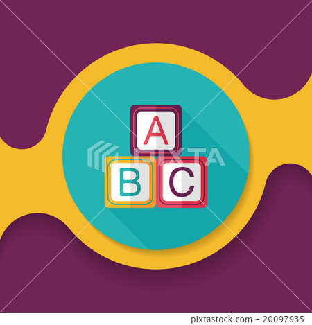 ABC blocks flat icon with long shadow,EPS 10 ABC blocks flat icon with long shadow,EPS 10 20097935