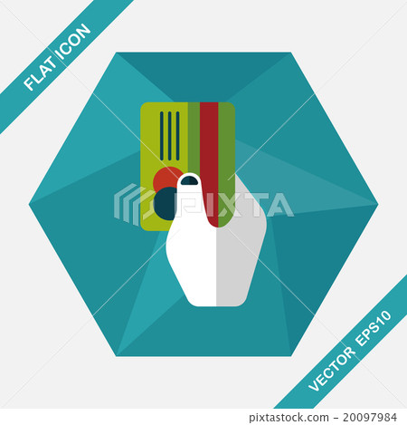shopping credit card flat icon with long shadow,eps10 shopping credit card flat icon with long shadow,eps10 20097984