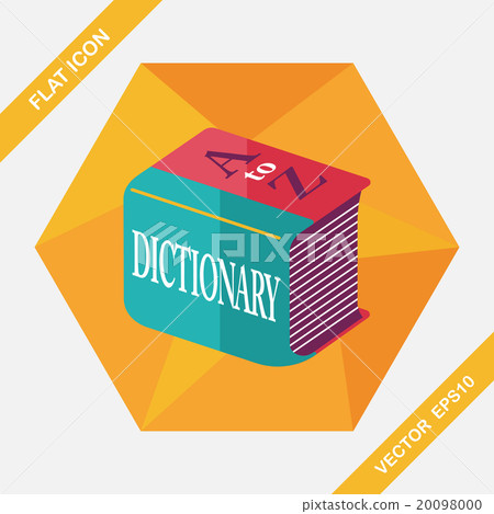Dictionary flat icon with long shadow,eps10 20098000
