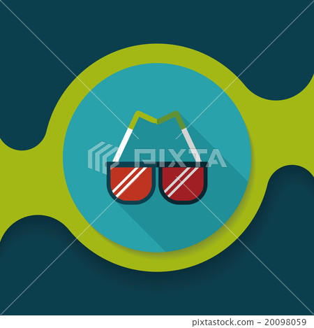 Sunglasses flat icon with long shadow,eps10 Sunglasses flat icon with long shadow,eps10 20098059