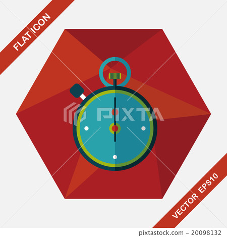 stopwatch flat icon with long shadow,eps10 stopwatch flat icon with long shadow,eps10 20098132