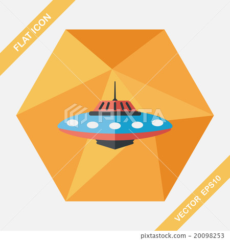 Space flat icon with long shadow,eps10 20098253