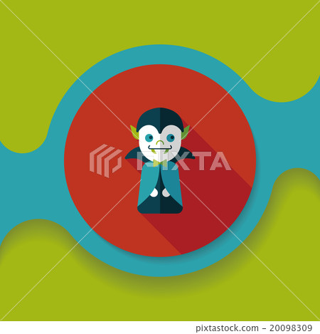 Vampire flat icon with long shadow, eps10 20098309