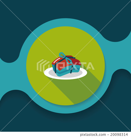 Chinese New Year flat icon with long shadow,eps10, Chinese cuisi 20098314