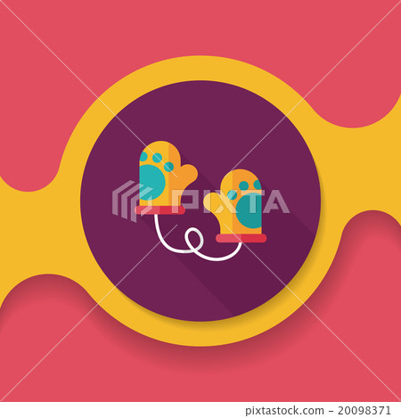 baby Gloves flat icon with long shadow,eps10 baby Gloves flat icon with long shadow,eps10 20098371
