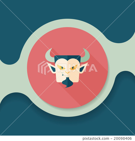 Vampire flat icon with long shadow, eps10 20098406