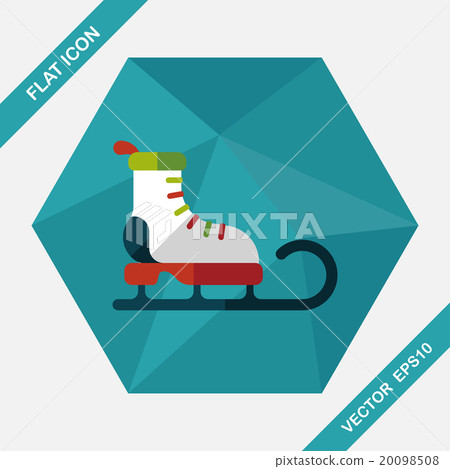 Santa's sleigh flat icon with long shadow eps10 - Stock Illustration ...