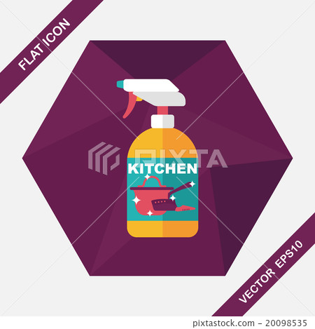 kitchenware bottle soap flat icon with long shadow,eps10 20098535