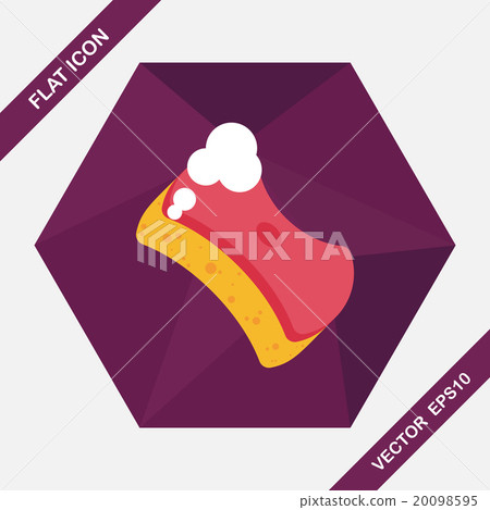 Kitchenware scouring pads flat icon with long shadow,eps10 20098595