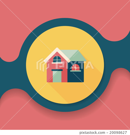 Building house flat icon with long shadow,eps10 - Stock Illustration ...