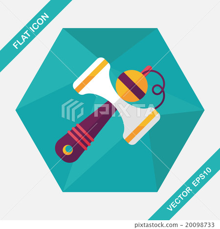 Kendama flat icon with long shadow,eps10 20098733