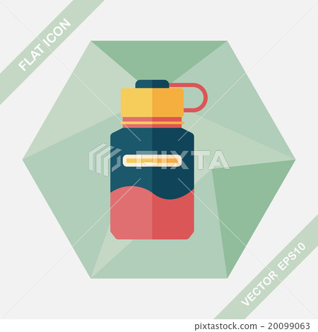 Water bottle flat icon with long shadow,eps10 Water bottle flat icon with long shadow,eps10 20099063