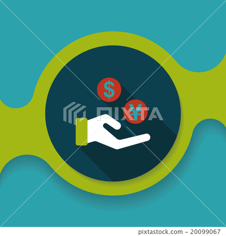 Currency Exchange flat icon with long shadow,eps10 Currency Exchange flat icon with long shadow,eps10 20099067