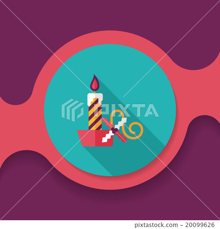 Christmas candle flat icon with long shadow,eps10 Christmas candle flat icon with long shadow,eps10 20099626