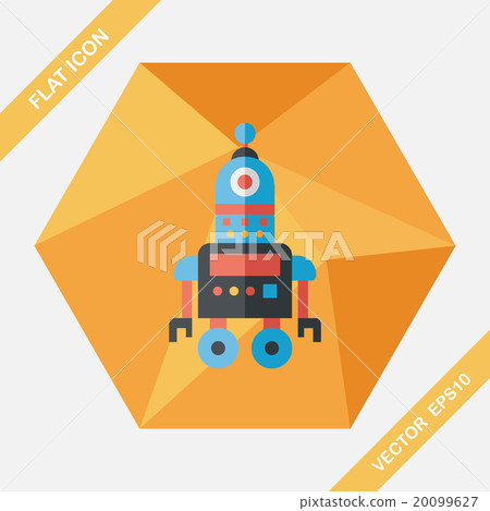 robot concept flat icon with long shadow,eps10 robot concept flat icon with long shadow,eps10 20099627