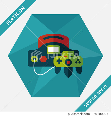 Handheld game consoles flat icon with long shadow,eps10 Handheld game consoles flat icon with long shadow,eps10 20100024
