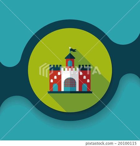 Building castle flat icon with long shadow,eps10 Building castle flat icon with long shadow,eps10 20100115