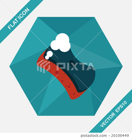 Kitchenware scouring pads flat icon with long shadow,eps10 20100449