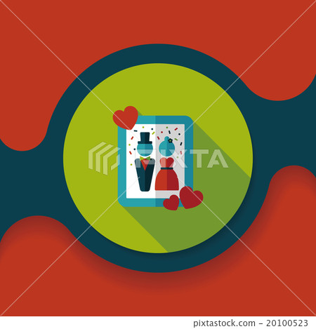 wedding photo flat icon with long shadow,eps10 20100523