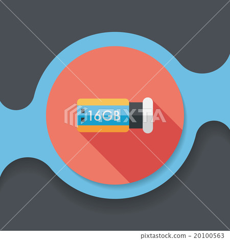 Usb flash memory flat icon with long shadow,eps10 Usb flash memory flat icon with long shadow,eps10 20100563