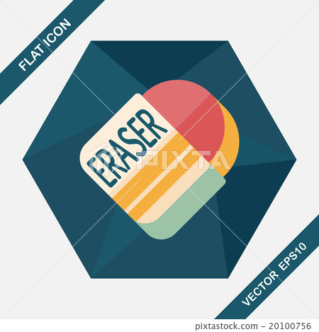 Eraser flat icon with long shadow,eps10 Eraser flat icon with long shadow,eps10 20100756
