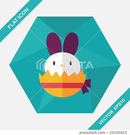 easter bunny flat icon with long shadow,eps10 easter bunny flat icon with long shadow,eps10 20100825
