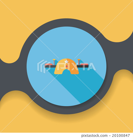 Playground Seesaw flat icon with long shadow Playground Seesaw flat icon with long shadow 20100847